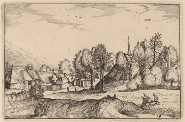Straße in ein Dorf