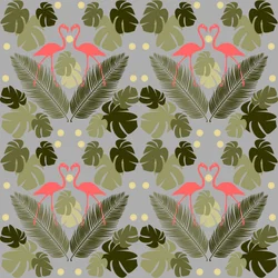 Flamingo und Palmen
