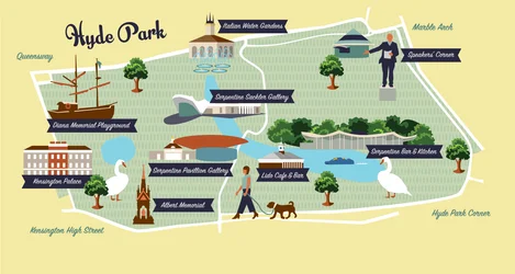 Karte von Hyde Park
