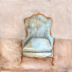 Shabby Chic blauer Stuhl