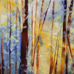 Goldenes Waldlicht