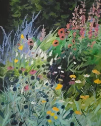 Lebendige Gartenblüte