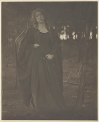 Ohne Titel [Frau im Wald], 1901-05