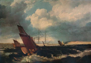 Wachschiff vor dem Nore, ca. 1844