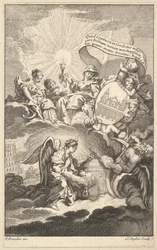 Frontispiz, aus Der Bau von St. Sulpice von Alexis Piron, ca. 1744