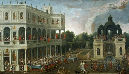 Bankett der Amazonen, von Claude Deruet (1588-1660)