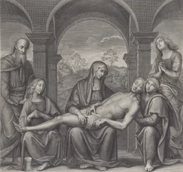 Christus im Grab, ruhend auf dem Schoß der Jungfrau, nach Perugino, ca. 1685-1727
