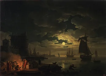Der Hafen von Palermo im Mondlicht