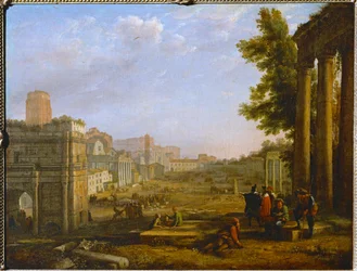 Blick auf das Campo Vacino, Rom 1636