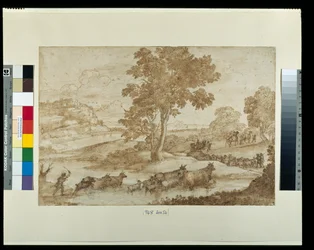 Landschaft mit der Reise von Jakob