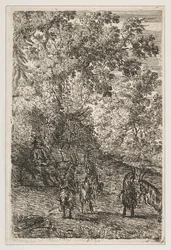 Vier Ziegen, linker Abschnitt von Die Ziegen, ca. 1630-33