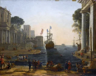 Rückkehr des Odysseus mit Chryseis zu ihrem Vater