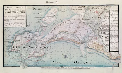 Karte eines Teils von Bas-Poitou und der Île de Noirmoutier, 1703