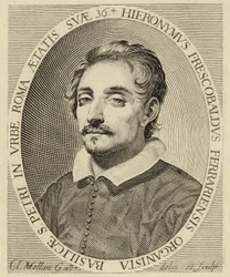 Girolamo Frescobaldi (1583-1643), Gravur von Claude Mellan (1619)