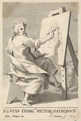 St. Lukas malt die Jungfrau, 1625