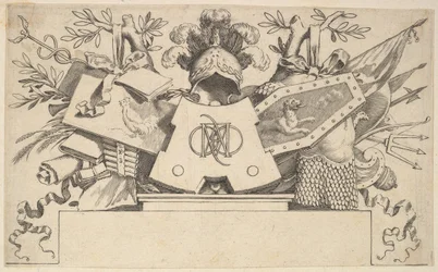 Trophäe mit Monogramm Enthält die Buchstaben von LEONARDOS