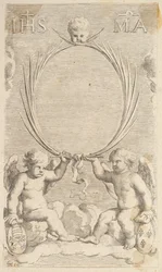 Zwei Engel auf Wolken sitzend