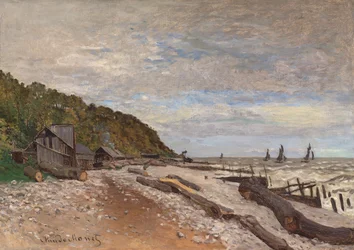 Werft in der Nähe von Honfleur; Le Chantier de Petits Navires, pres de Honfleur, 1864