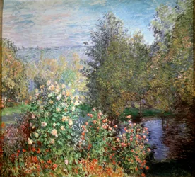 Ecke des Gartens in Montgeron, um 1876
