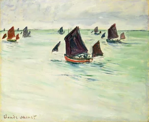 Fischerboote in Pourville, 1882