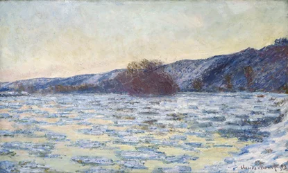 Eisschollen in der Dämmerung