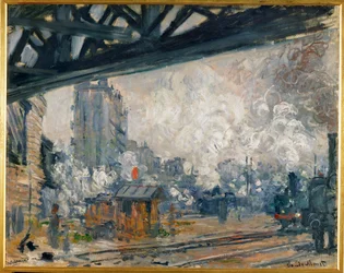 Der Bahnhof St. Lazare, gesehen unter der Brücke von Europa
