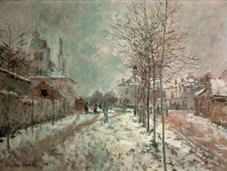 Der Boulevard de Pontoise in Argenteuil, Schnee