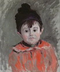 Michel Monet (1878-1966) mit einer Bommelmütze, 1880