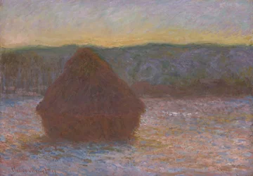 Weizenhaufen Tau, Sonnenuntergang, 1890-91