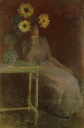 Suzanne mit Sonnenblumen, ca. 1889