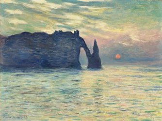 Die Klippe, Étretat, Sonnenuntergang