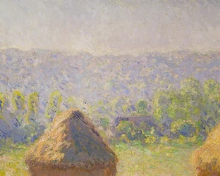 Die Heuschober oder Das Ende des Sommers in Giverny, 1891, Detail von 19132