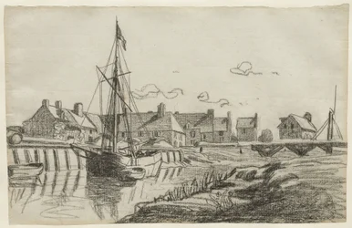 Der Hafen von Touques, ca. 1864