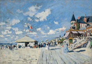 Die Strandpromenade am Strand von Trouville