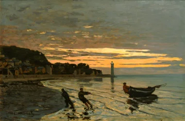 Ein Boot schleppen, Honfleur