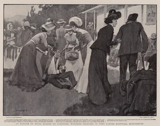 In Gefahr, durch Freundlichkeit getötet zu werden, Verwundete Soldaten im Fort Napier Hospital, Maritzburg