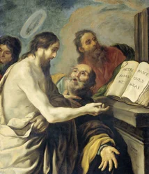 Christus weist Petrus an, meine Schafe zu weiden