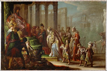 Salomon und die Königin von Saba, auch Esther vor Ahasverus genannt