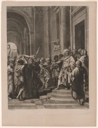 Jesus in das Narrengewand gehüllt, Platte 12 aus Die Passion Christi