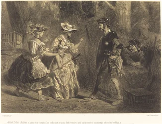 ...detened Señor caballero el paso...