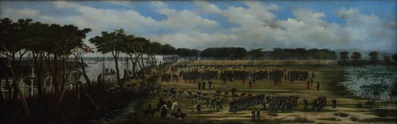 Landung der argentinischen Armee vor den Schützengräben von Curuzú