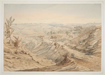 Die Ölquellen: Ye-an-nan-gyoung, Aquarell Nr.18 aus 