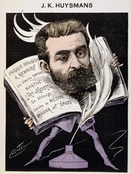 Karikatur von Joris Karl (Joris-Karl) Huysmans (1848-1907) - in „Die Männer von heute“