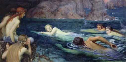 Ein Rennen mit Meerjungfrauen und Tritonen, 1895