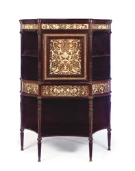 Ein englischer Sekretär mit Elfenbeinintarsien und Marketerie, spätes 19. Jahrhundert