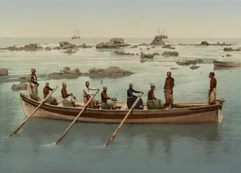 Bootsmänner, Jaffa, Israel, ca. 1890-1906