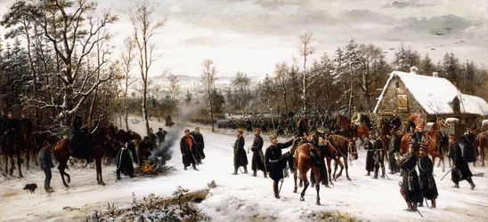 Ankunft von Prinz Friedrich Karl auf dem Schlachtfeld von Vionville, 1876