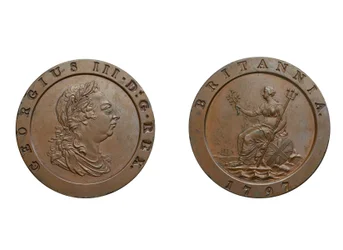 Zweipence mit Wagenrad, 1797
