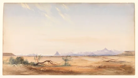 Kordilleren der Anden, gesehen von der Mystery Plain, nahe dem Santa Cruz, ca. 1878
