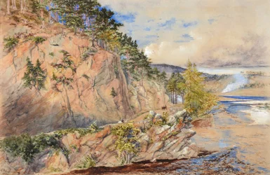 Felsen von Craig Ellachie am Spey